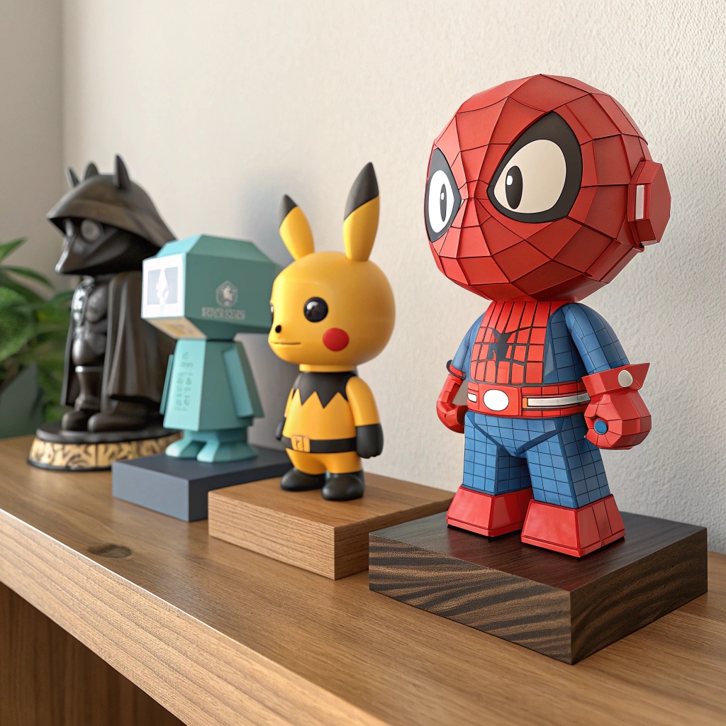 Custom 3D printed figurine showcase